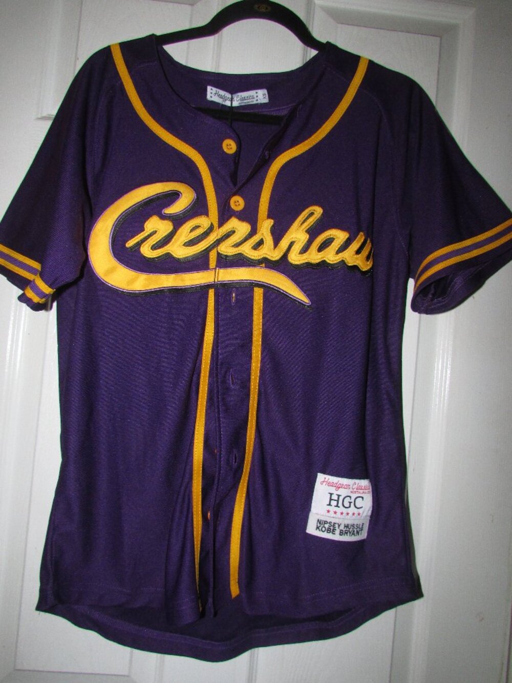Headgear Classics Crenshaw Jersey Mens XS Kobe Bryant Nipsey Hussle Lakers NWT
